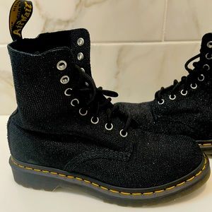 Shimmer Black Dr. Maartens!  Barely worn and in perfect condition!